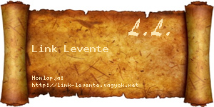 Link Levente névjegykártya
